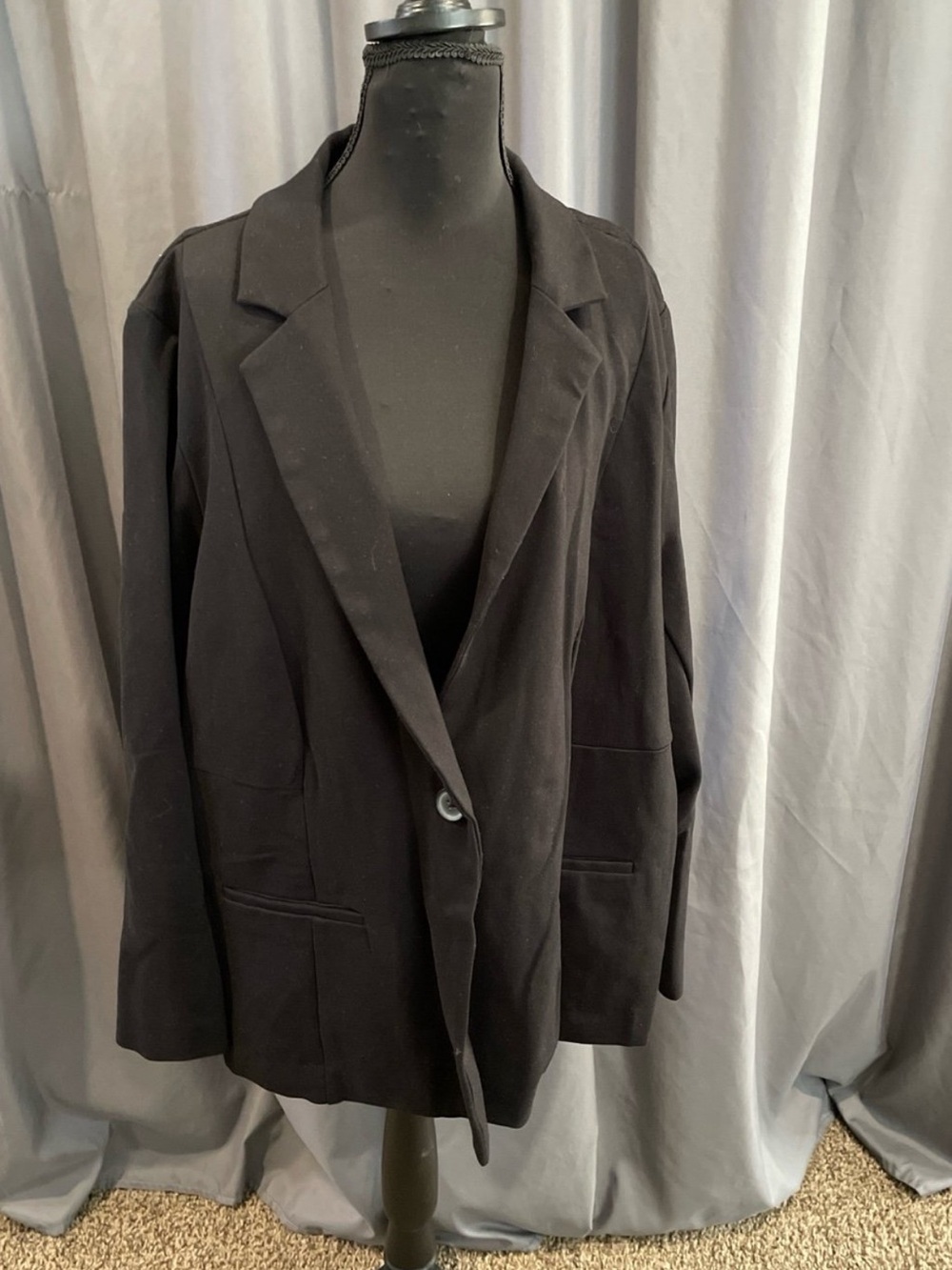 torrid solid black one button blazer size 3X